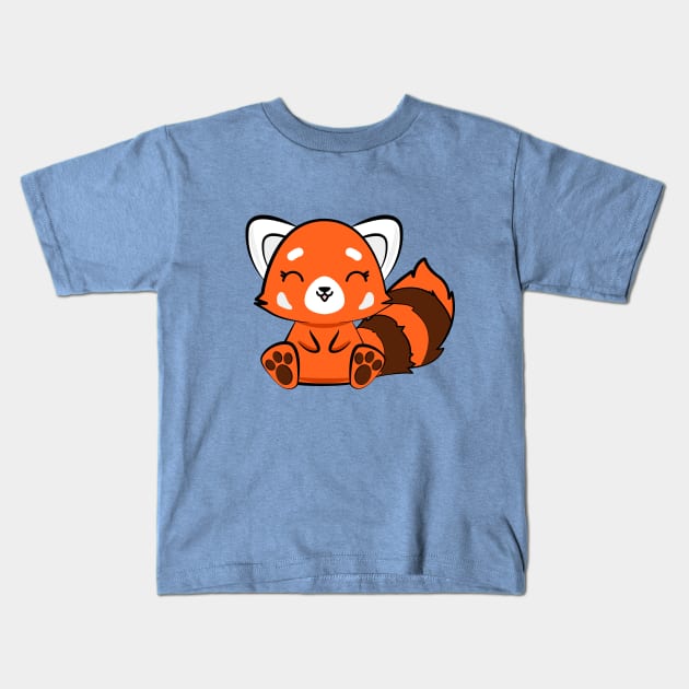 Kawaii Cute Red Panda Kids T-Shirt by theglaze